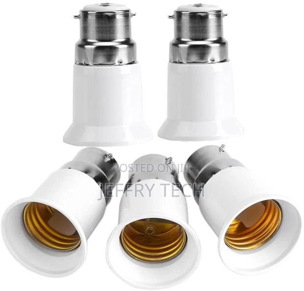 5 Pack B22 to E27 Adapter, B22 Male to E27 Female Socket Lig - main view