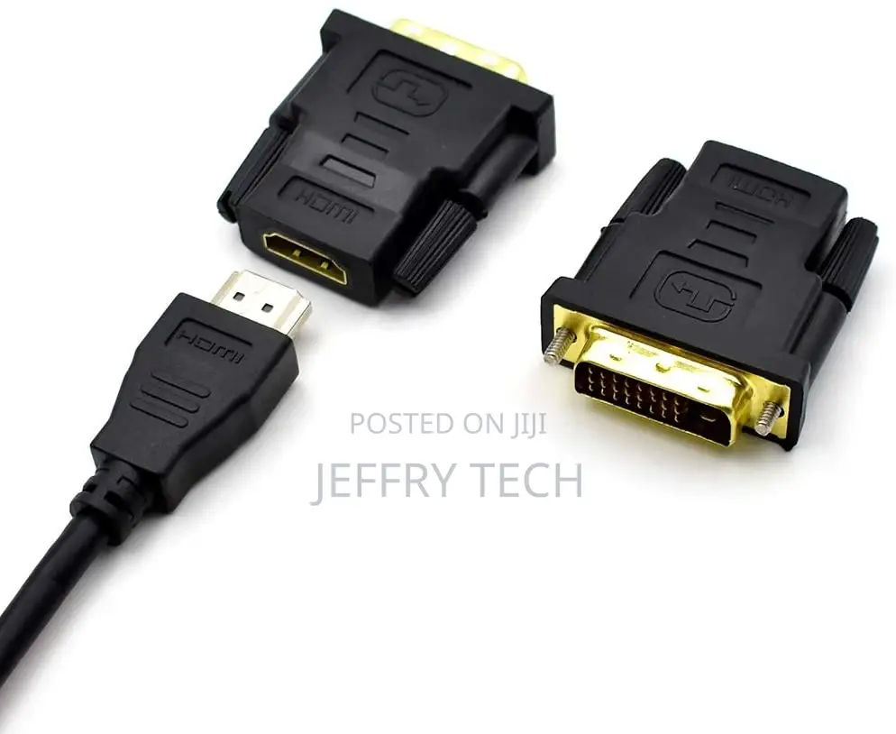 HDMI Female Connector to DVI-D Male 24+1 25 Pin Gold Plated