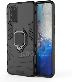 Cover Iron Man With Metal Ring for Samsung Galaxy A51- Black