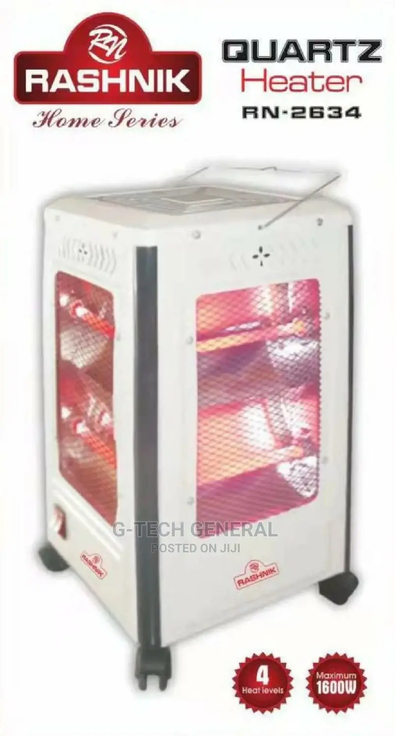Rashnik 1600W Four Sided Quartz Halogen Room Heater