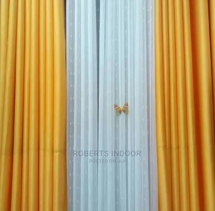 Yellow Elegant House Curtain