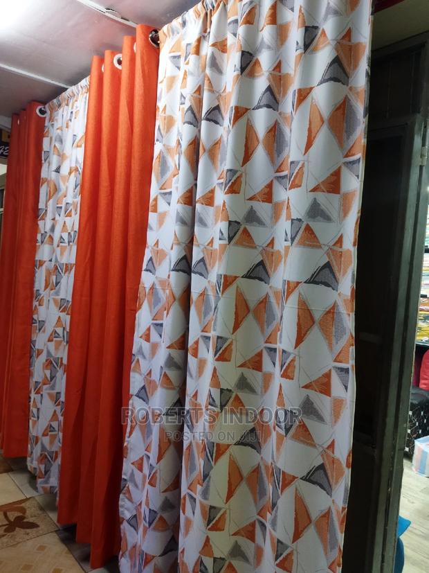 Printed Orange Elegant House Curtain - main view
