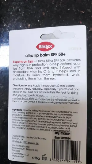Blistex Ultra Lip Balm Moisturizer With SPF 50+ Protection