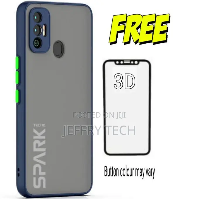 Tecno Spark 7 Silicon Bck Cover+3d