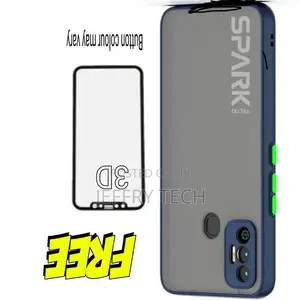 Tecno Spark 7 Silicon Bck Cover+3d