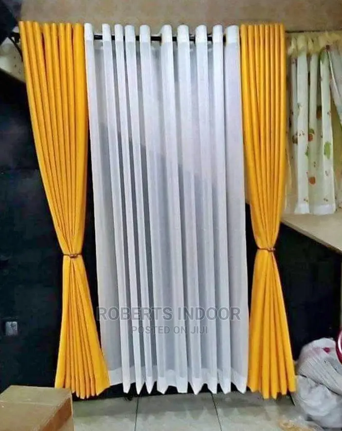 Mustard Yellow Elegant House Curtain