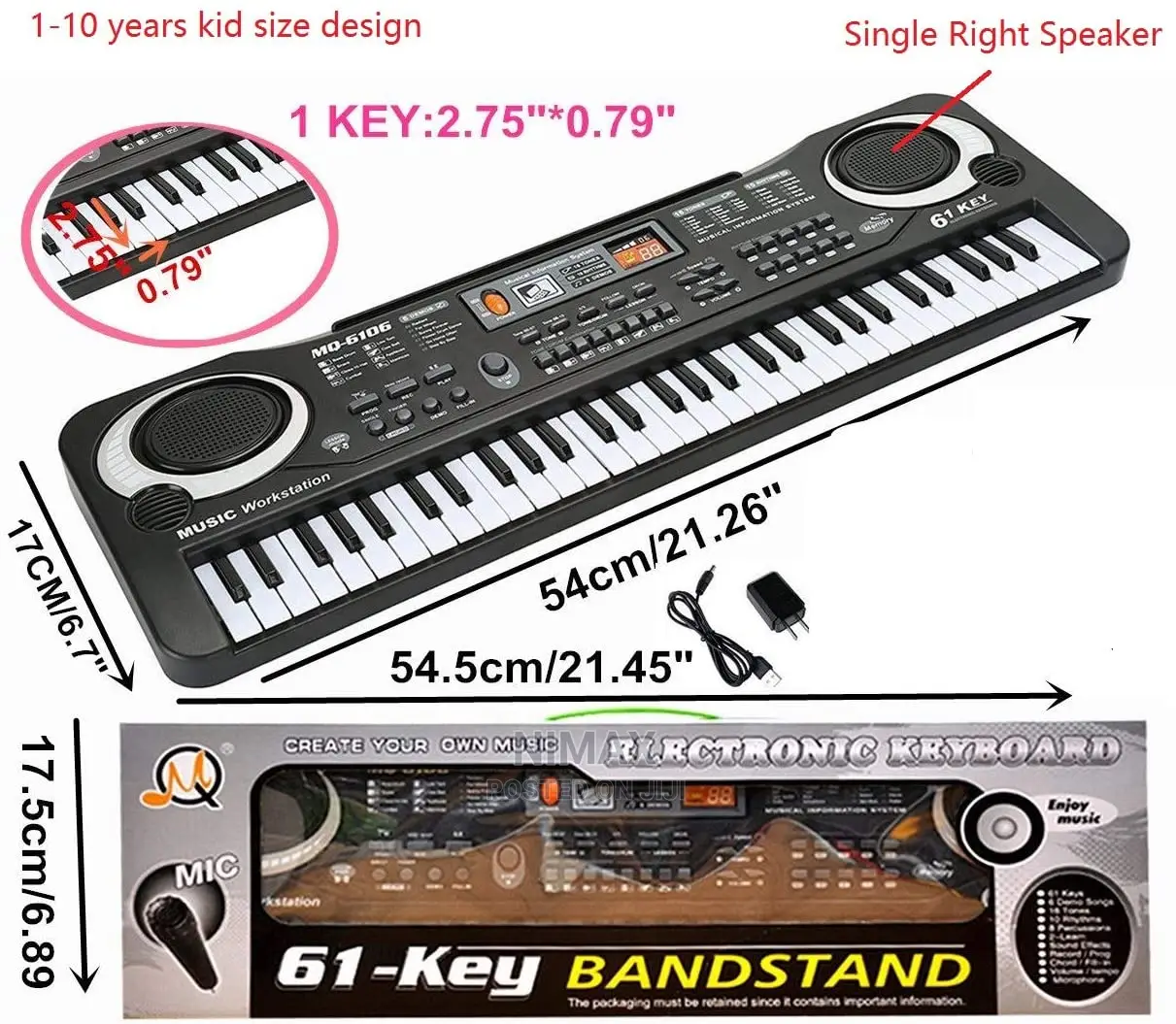Keyboard Piano Kids 61 Key Electronic Digital Piano