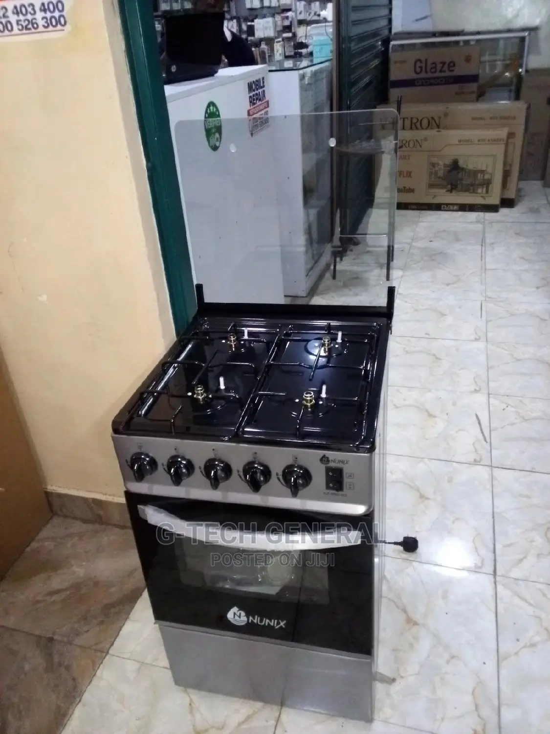 Nunix Free Standing 4 Gas Cooker With Rotisserie Oven