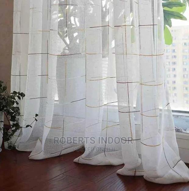 Elegant White Heavy Sheer