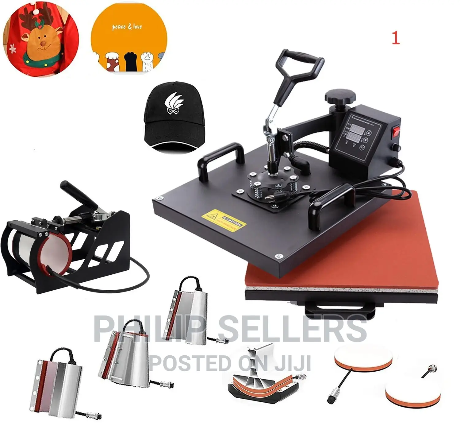 High Quality 8 in 1 Heat Press Machine, 12X15"Combo