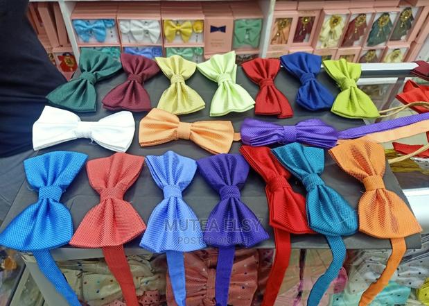 Grey, Dusty Pink Burnt Orange Single Bowties. - main view