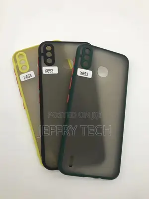 Infinix Hot8 Lite Hot9 Play 2in1 Smoke Hard PC Back Cover W