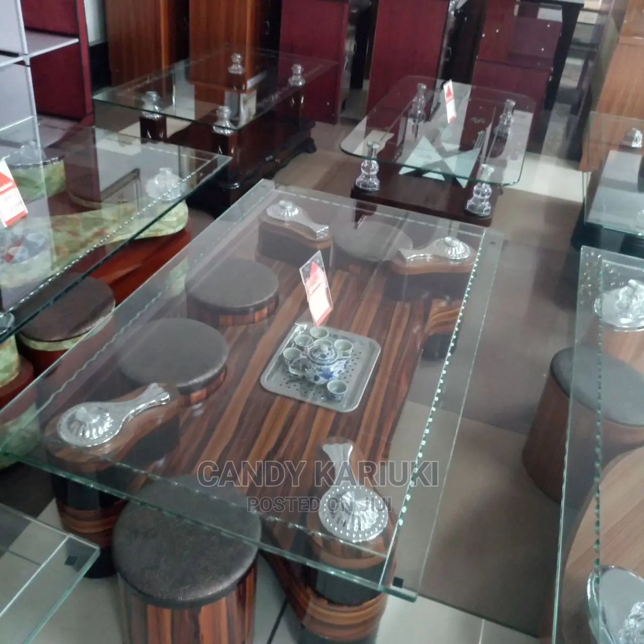 Glass Puff Coffee Table