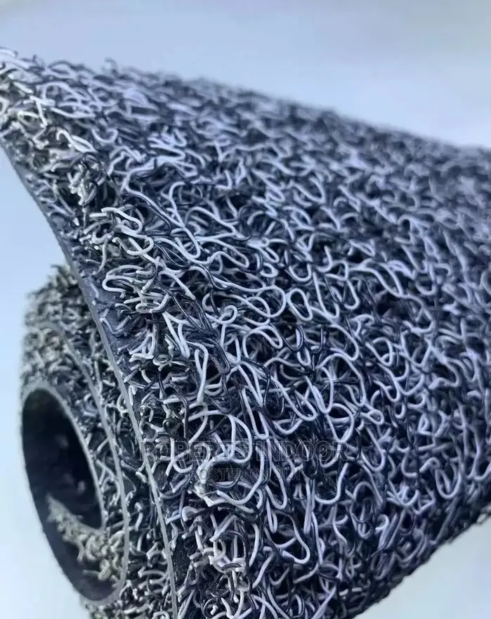 Grey Elegant Spaghetti Pvc Carpet