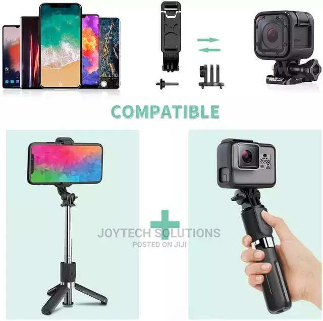 Qo7 Tripod Stand Selfie Stick. Bluetooth Integrated