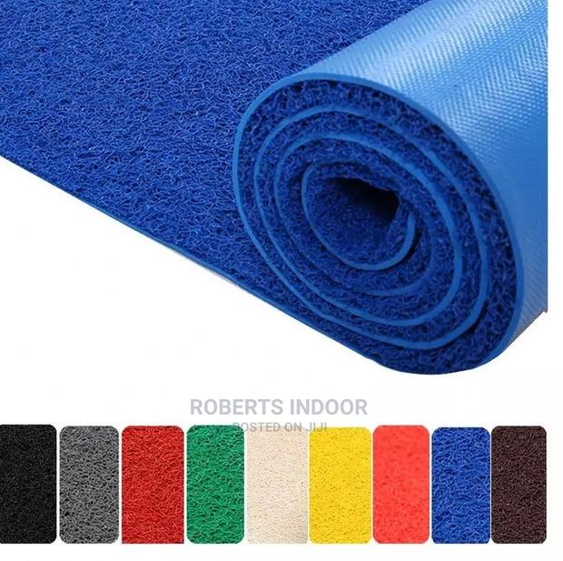 Blue Pvc Spaghetti Coil Carpet