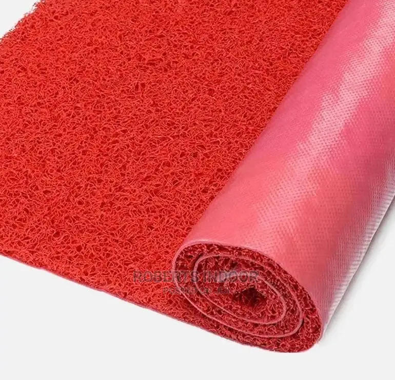 Red Spaghetti Pvc Rubber Mat