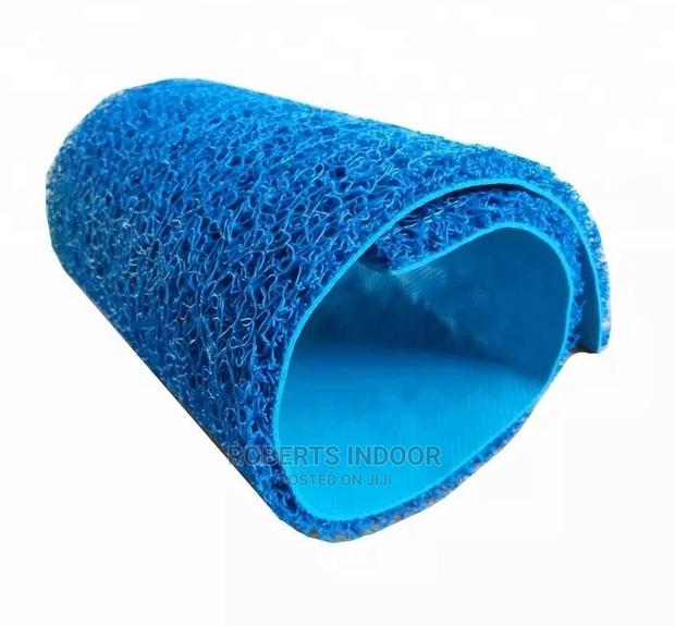Blue Pvc Spaghetti Coil Carpet - main view