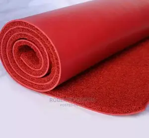 Red Spaghetti Pvc Coil Carpet