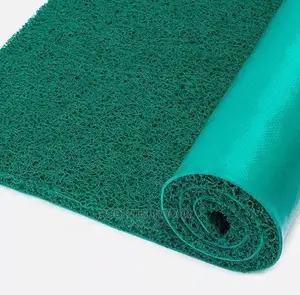 Green Spaghetti Pvc Coil Carpet