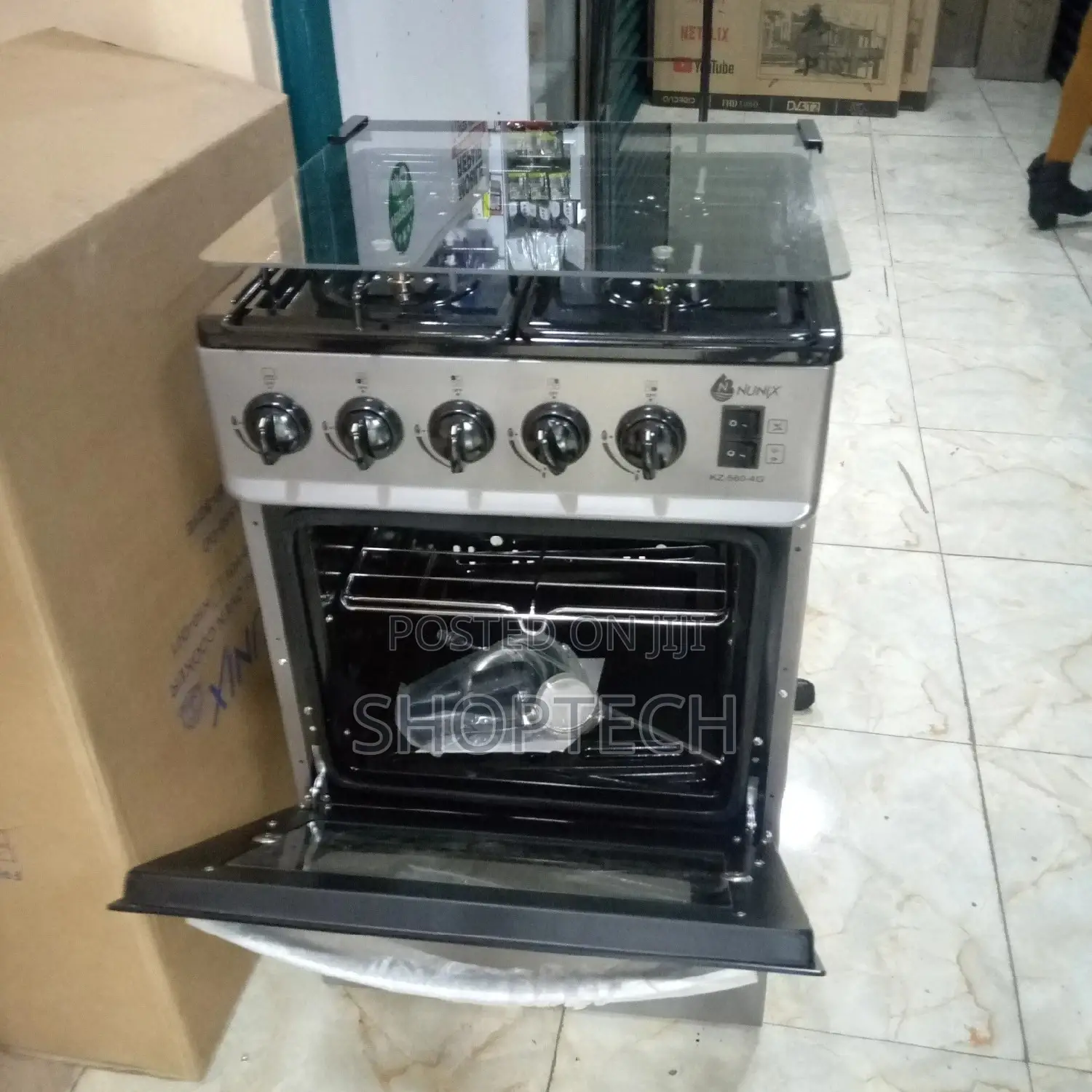 Nunix Brand New Nunix Free Standing 4 Gas Oven Cookers