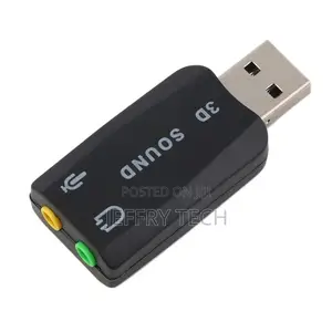 USB 2.0 to 3D Mic Speaker Audio Headset Sound Card Adapter 5