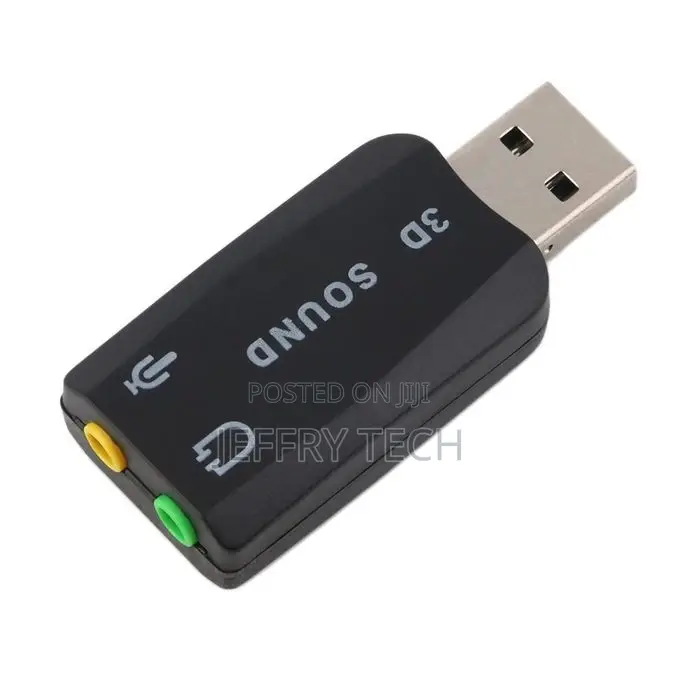 USB 2.0 to 3D Mic Speaker Audio Headset Sound Card Adapter 5