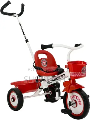 Kids Steer Tricycle With Push Handle