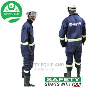 Navy Blue Reflective Overalls/Decron Material - main view