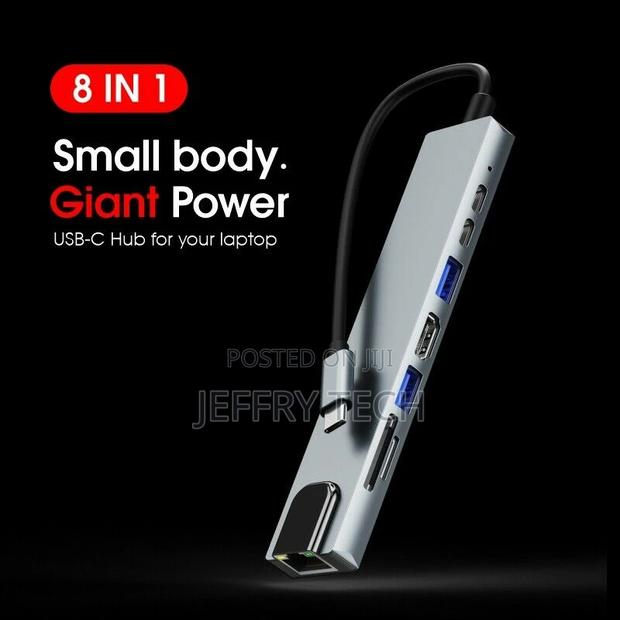 USB C Hub 8 in 1 USB Type C to HDMI Adapter for Macbook Pro - thumbnail 3