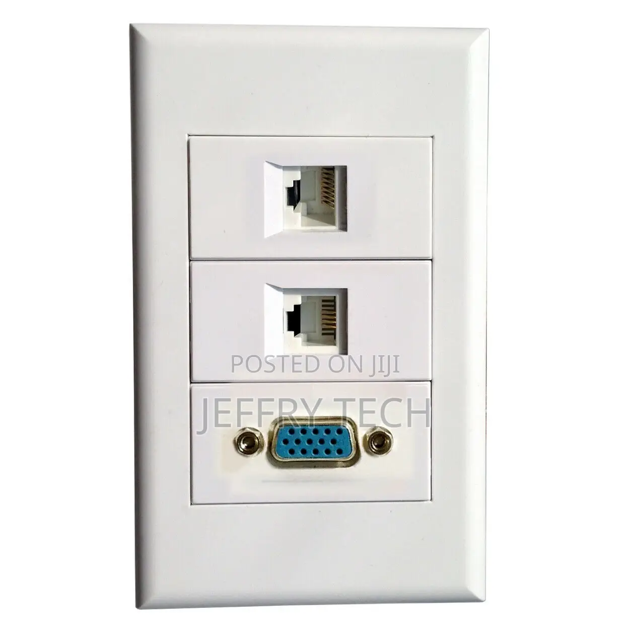 Wall Faceplate RJ45 RJ11 VGA Keystone Plugs Cable Outlet Pho
