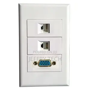 Wall Faceplate RJ45 RJ11 VGA Keystone Plugs Cable Outlet Pho