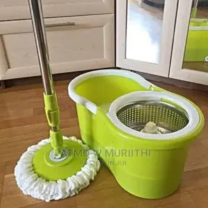 Metallic Spin Mop With Bucket