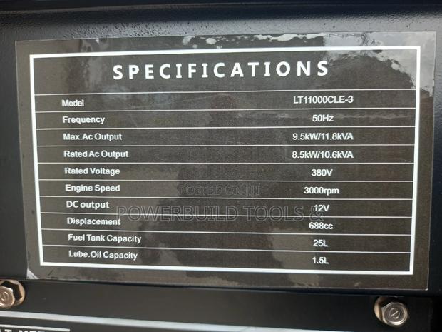 Petrol 3phase Generator (Lt11000cle-3) - thumbnail 4