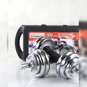 Generic 15 Kg Set Chrome Dumbbells With Case - thumbnail 2