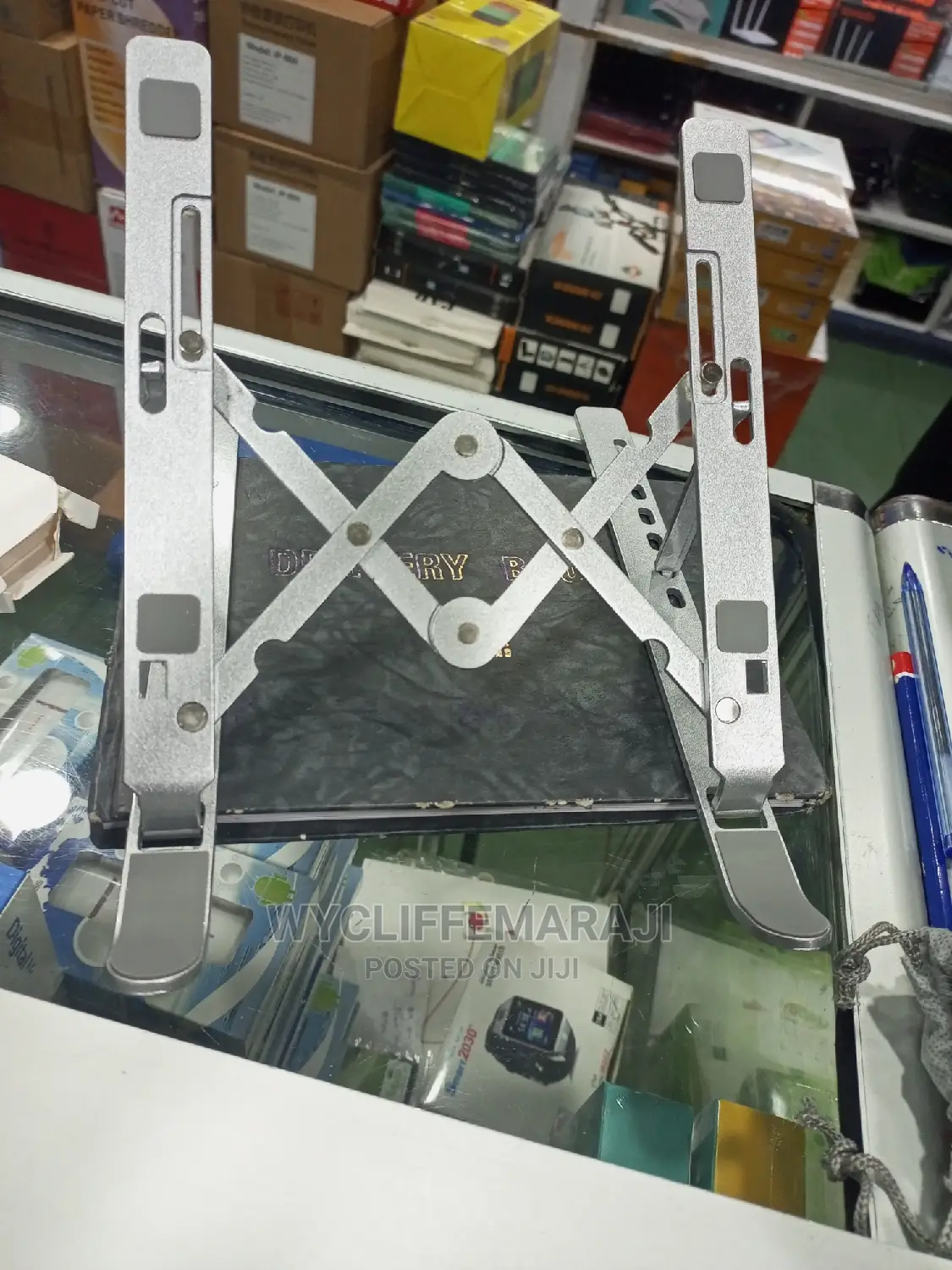 Small Portable Metallic Laptop Stand