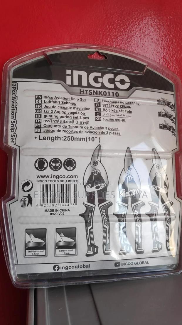 Aviation Snip Set Ingco 3pcs 10" Tin Snips Set HTSNK0110 - thumbnail 2