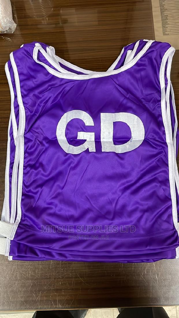 Set of 7 Netball Bibs With Marking - Sky Blue - main view