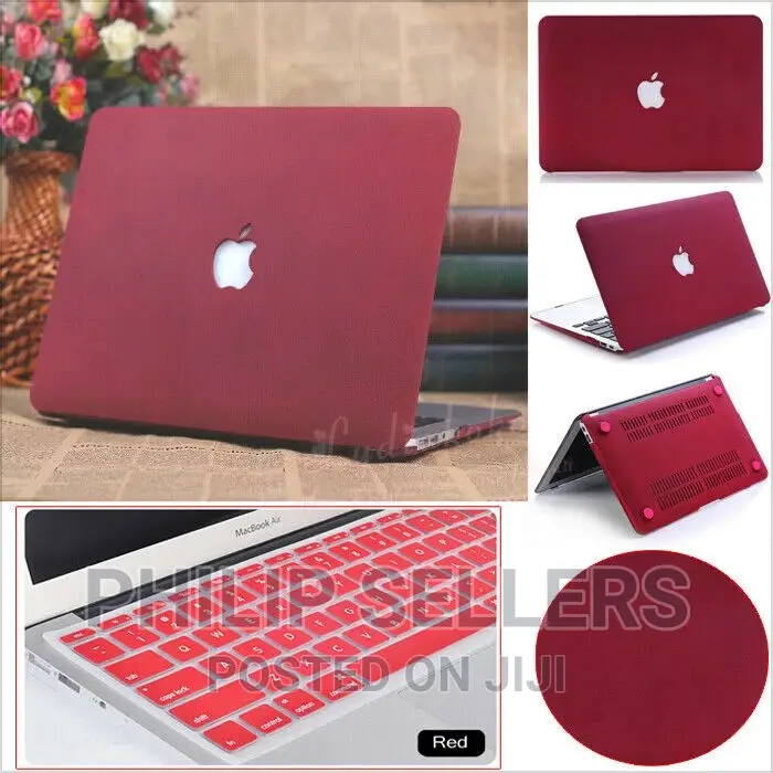 2in1 Black Matte Hard Case Protective Skin Cut-Out for Macbo