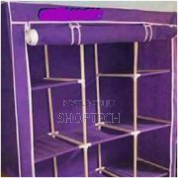 Portable Wooden Wadrobe 3 Columns. - main view