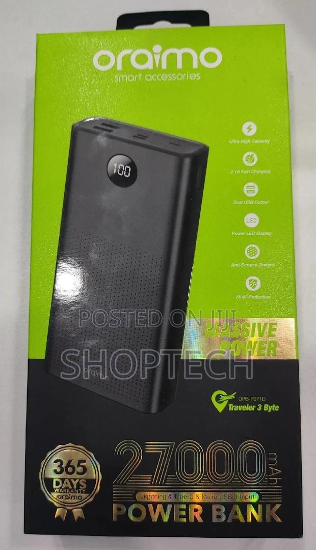 Brand New 27000 Amps Oraimo Powerbank