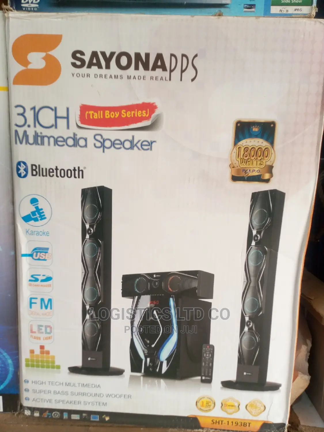 Sayona 3.1 Multimedia Speaker System SHT 1193bt 18000watts