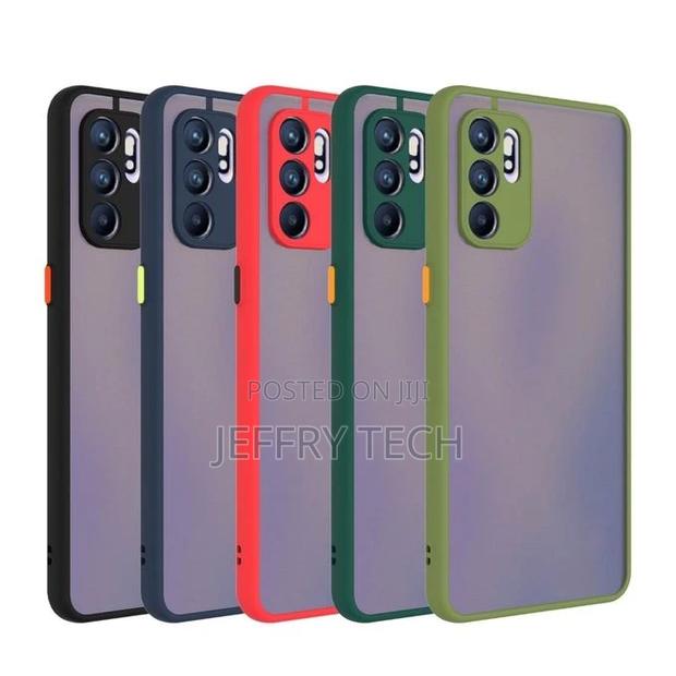 Translucent Frosted Smoke Mobile Cover for Oppo Reno 6 Camer