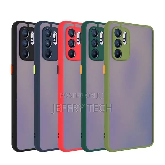 Translucent Frosted Smoke Mobile Cover for Oppo Reno 6 Camer