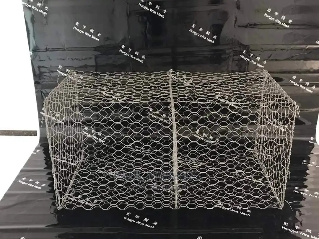Hexagonal Gabion Baskets for Soil Erosion Protection.