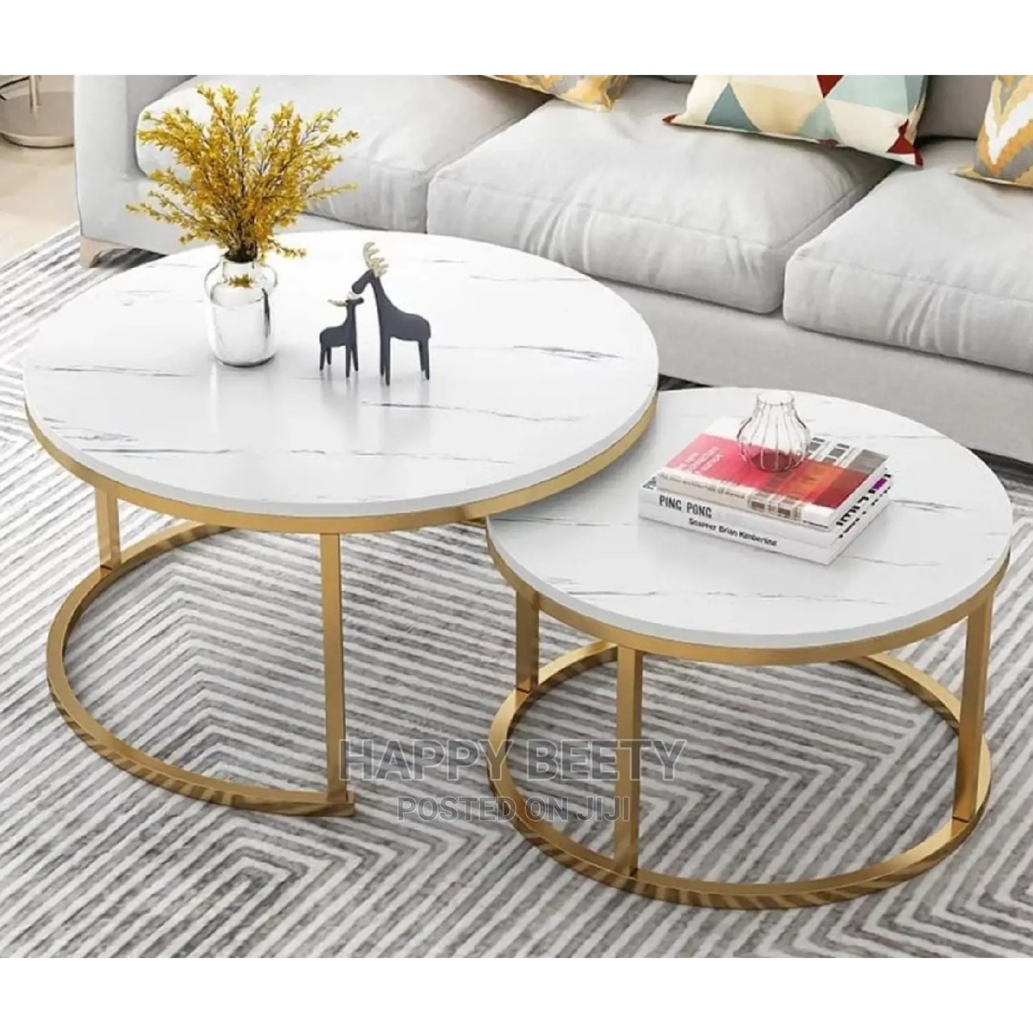 #Set of 2 Nesting Nordic Luxury Coffee Table