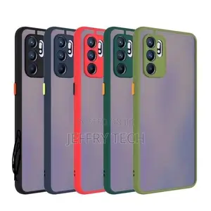 Translucent Frosted Smoke Mobile Cover for Oppo Reno 6 Camer