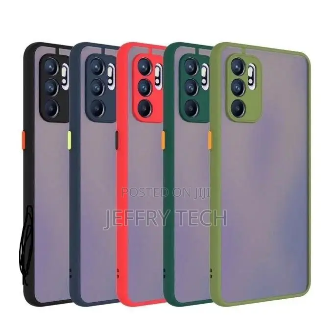 Translucent Frosted Smoke Mobile Cover for Oppo Reno 6 Camer
