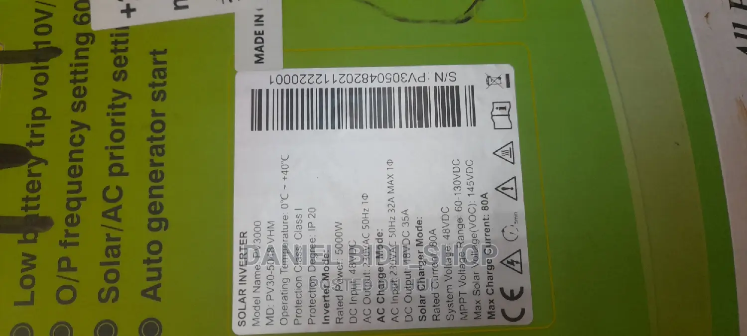 Pv30 5kva 48v Must Hybrid Inverter Original