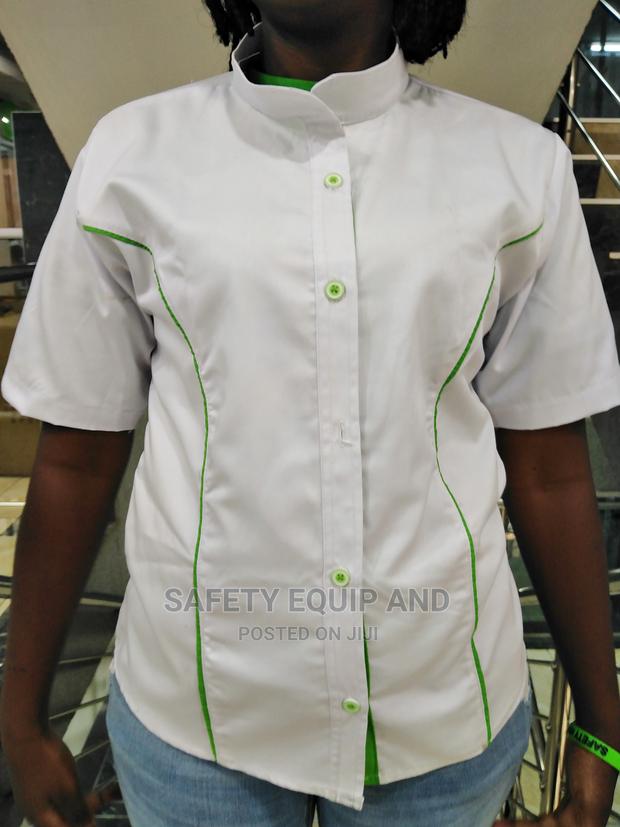 White and Green Corporate Shirts - main view